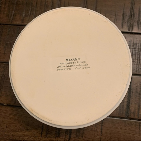 Maxam Oven to Table Cookware Souffle Casserole Dish 8” Portugal Daisy Hand Paint - Picture 6 of 8